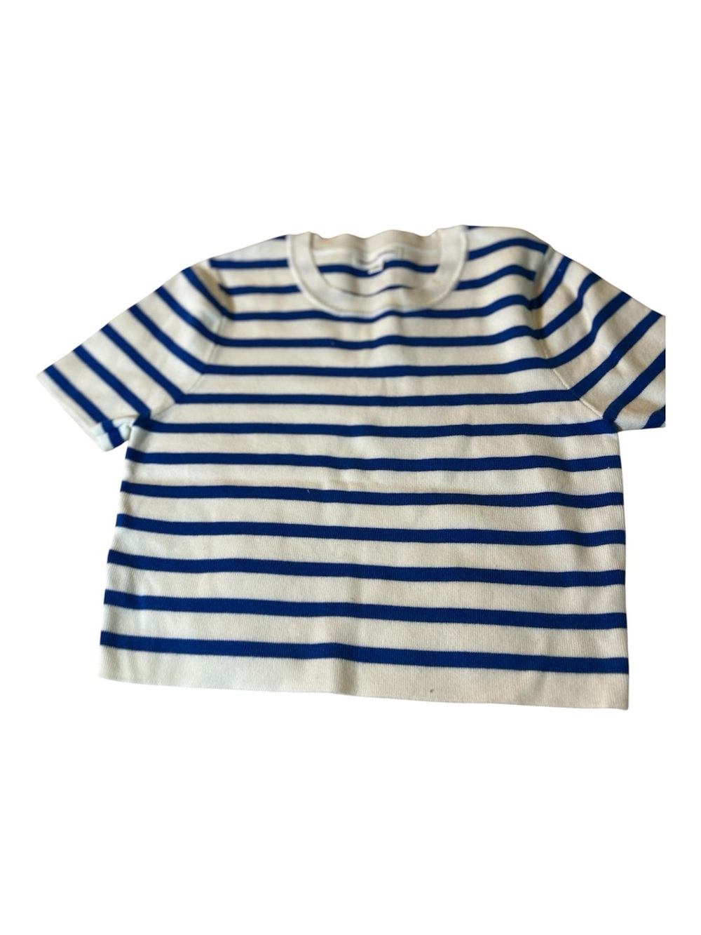 Newbury Kustom Blue & White Short Sleeve Sweater